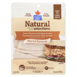 Maple Leaf Natural Selections Oven Roasted Chicken Breast Shaved 375 g