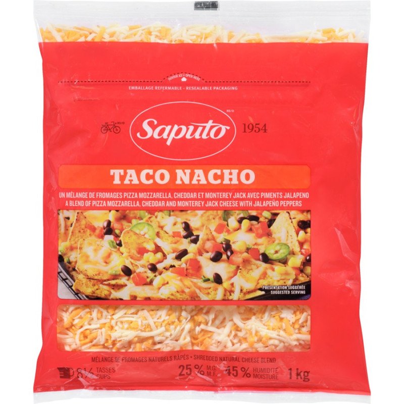 Saputo Taco Nacho Shredded Cheese 1 kg