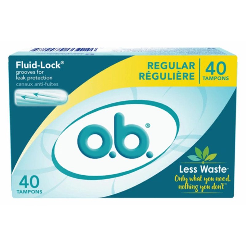 o.b. Fluid Lock Tampons Regular 40’s