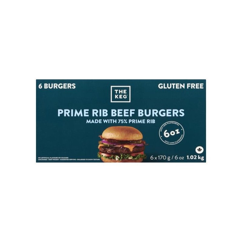 The Keg Prime Rib Beef Burgers 1.02 kg