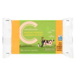 Compliments Medium Cheddar Cheese 270 g