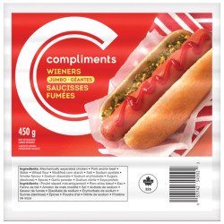 Compliments Jumbo Wieners 450 g
