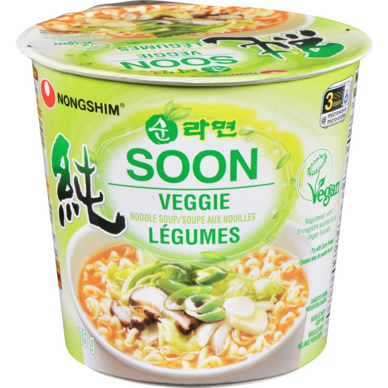 Nongshim Cup Noodles Soon Veggie Noodle Soup 75 g