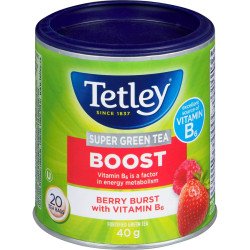 Tetley Super Green Tea Boost Berry Burst with Vitamin B6 20's