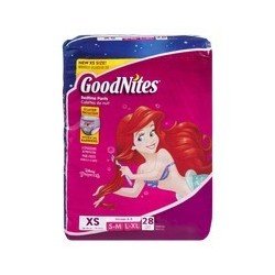 Goodnites Mega Bedtime Pants Girls Size 3-5 XS 28's