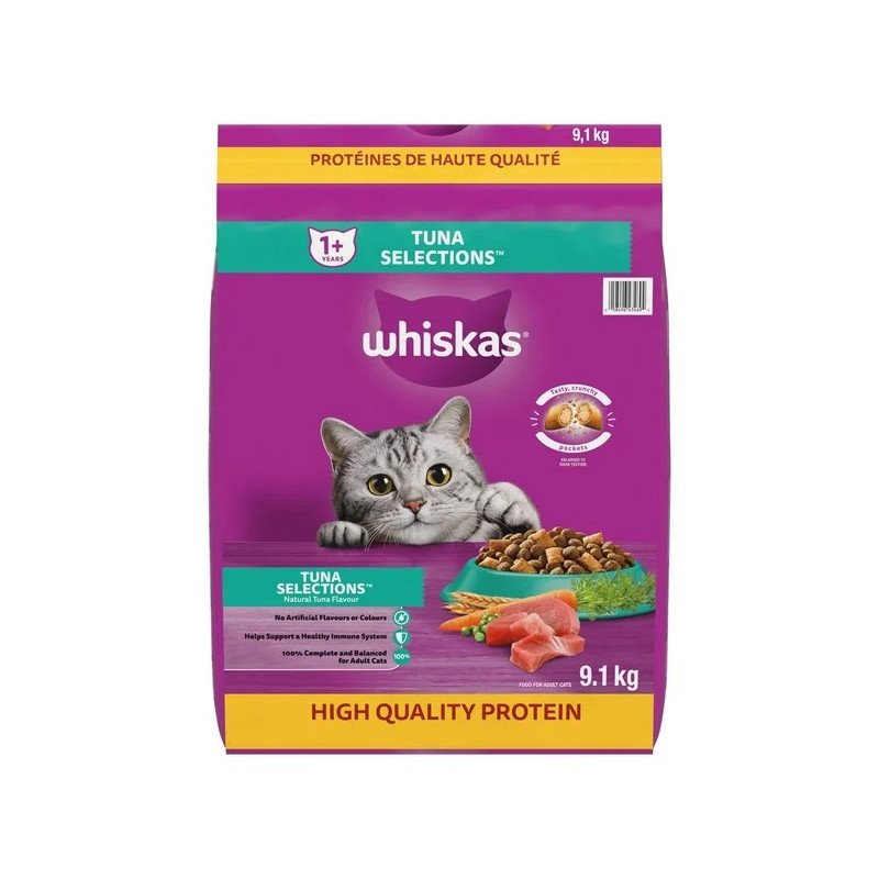 Whiskas Dry Cat Food Tuna 9.1 kg