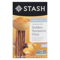 Stash Herbal Tea Caffeine-Free Golden Turmeric Chai 18’s