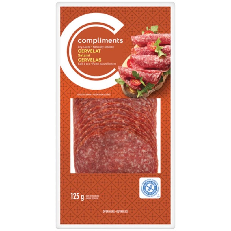 Compliments Dry-Cured Naturally Smoked Salami Cervelat 125 g