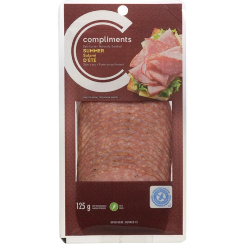 Compliments Dry-Cured Naturally Smoked Salami Summer 125 g