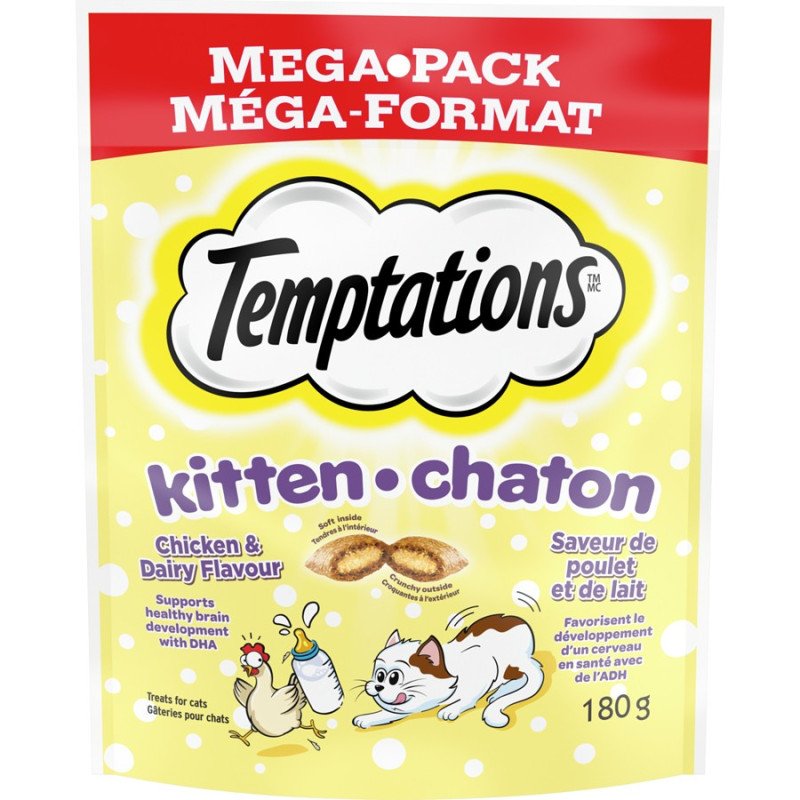 Temptations Kitten Chicken & Dairy Flavour Treats for Cats 180 g