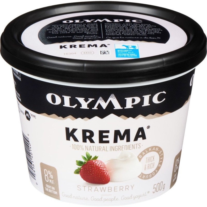 Olympic Krema Strawberry 9% Greek Style Yogurt 500 g