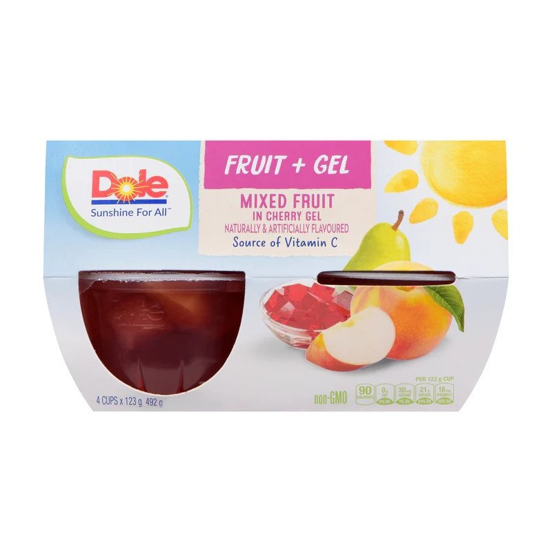 Dole Mixed Fruit in Cherry Gel 4's 492 g