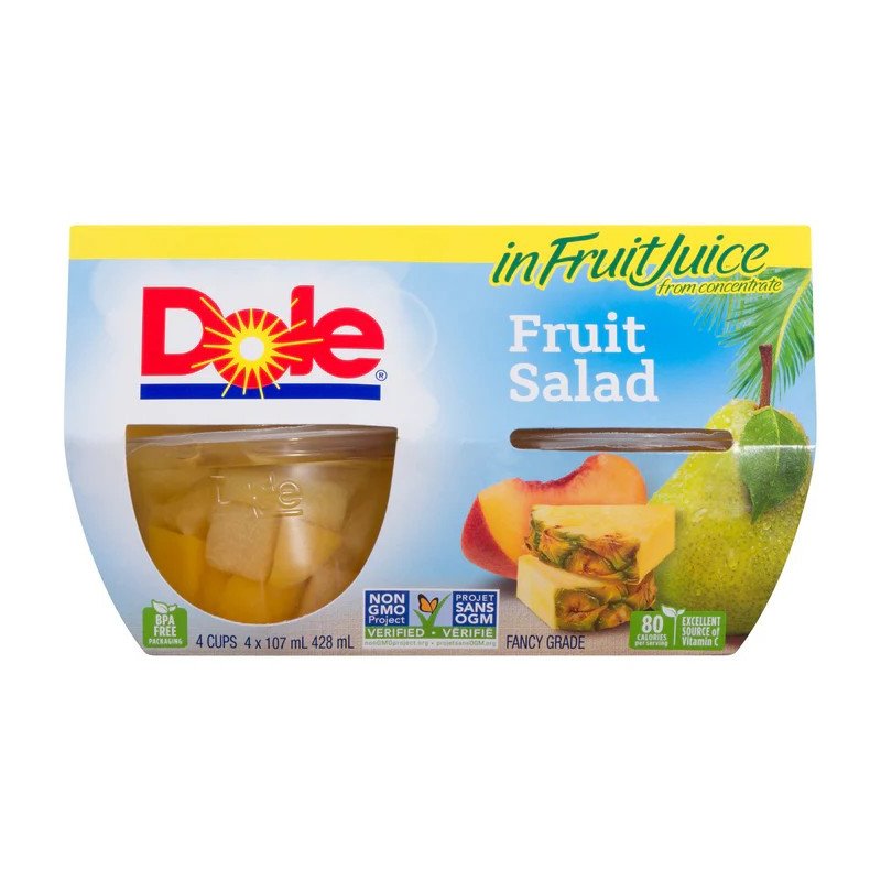 Dole Fruit Salad in Fruit Juice 4's 428 ml