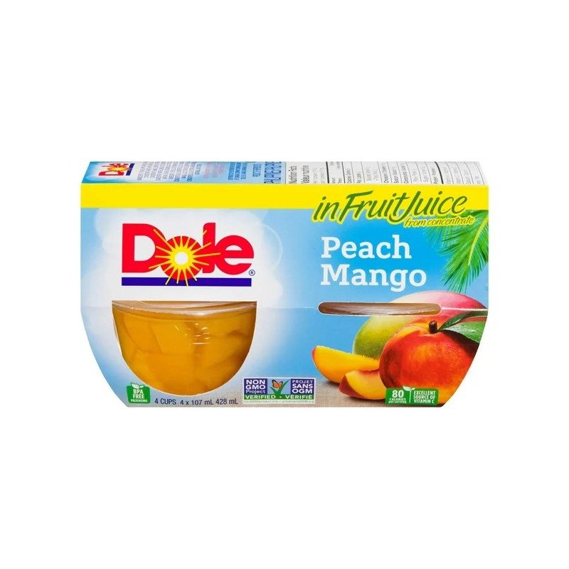 Dole Peach Mango in Fruit Juice 4's 428 ml