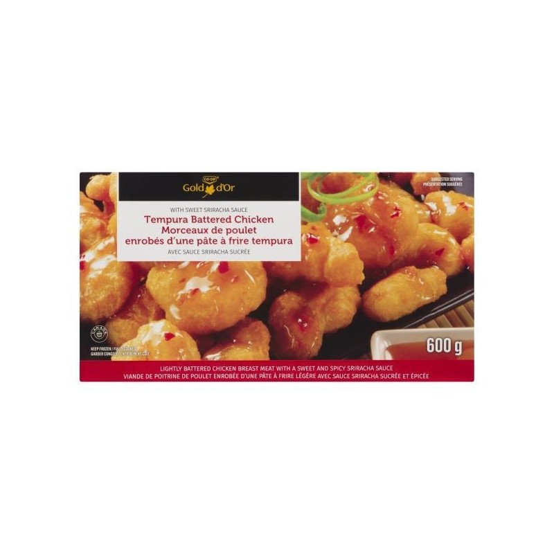 Co-op Gold Fully Cooked Tempura Battered Chicken with Sweet Sriracha Sauce 600 g