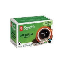 PC Organics Medium Roast Coffee K-Cups 12's