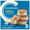 Compliments Vanilla Stroopwafel Ice Cream Sandwiches 4 x 100 ml