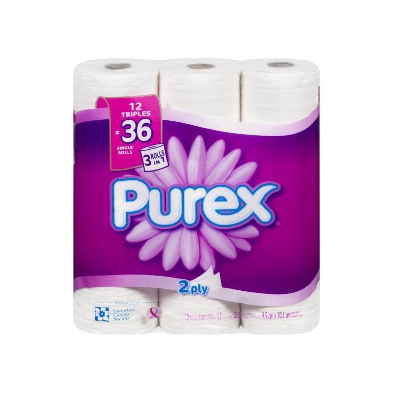 Purex Bathroom Tissue Triple Rolls 12/36