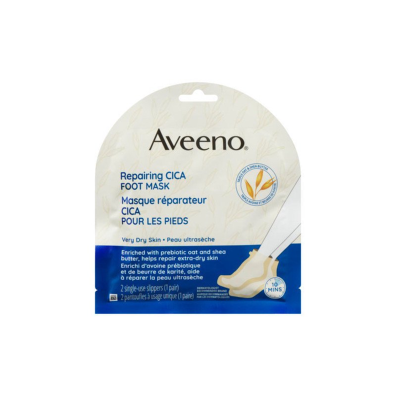 Aveeno Repairing CICA Foot Mask Very Dry Skin each