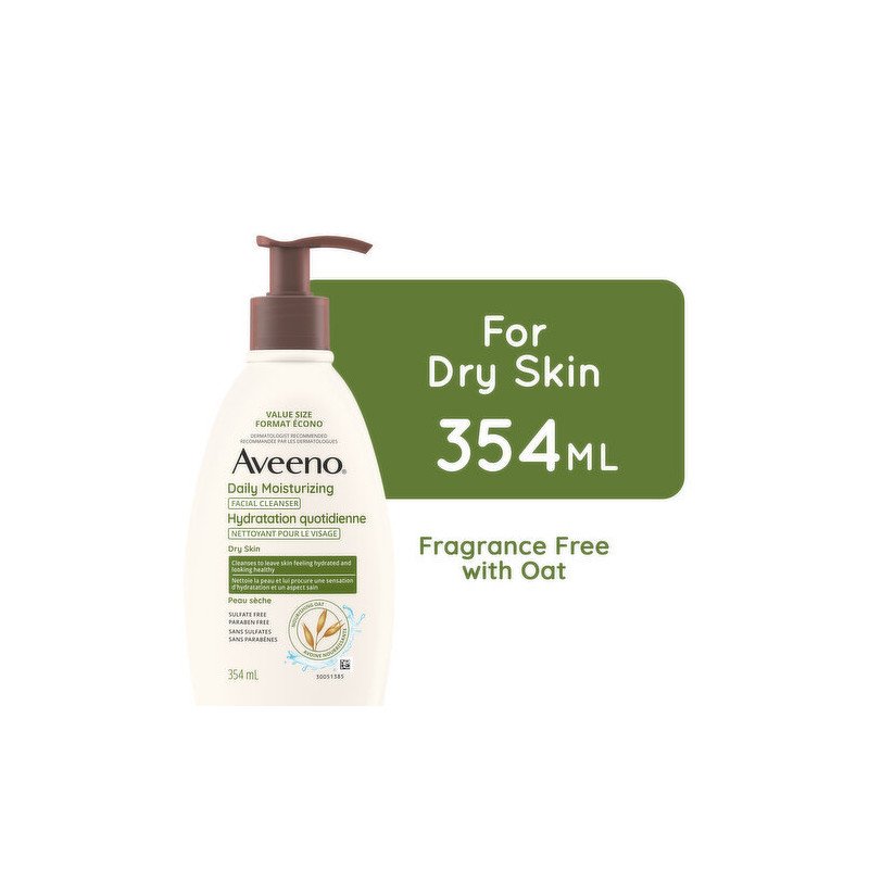 Aveeno Daily Moisturizing Facial Cleanser Fragrance Free 354 ml