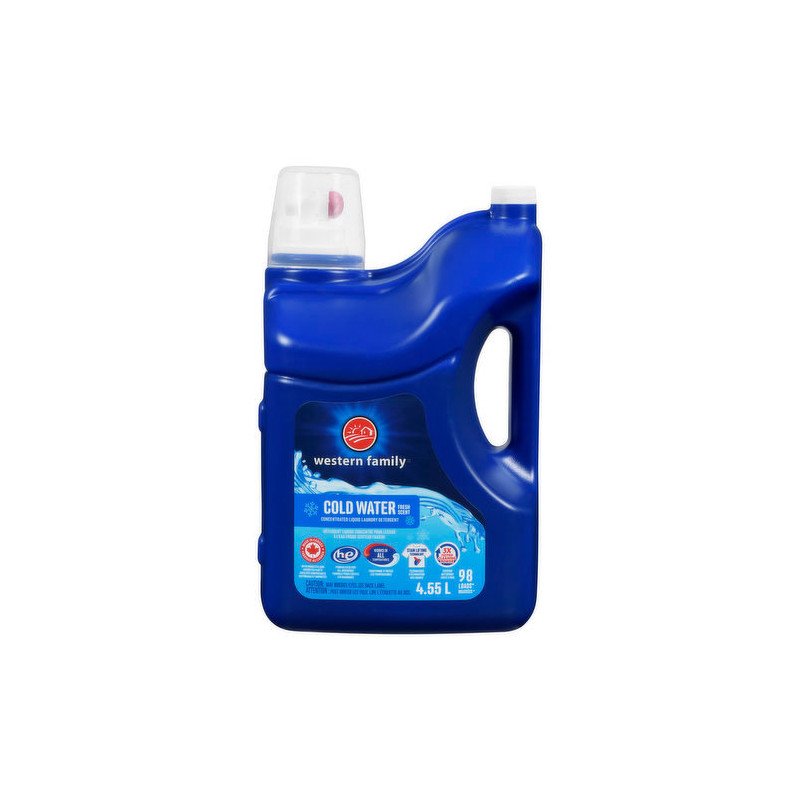 Western Family Liquid Laundry Detergent Cold Water 4.55 L