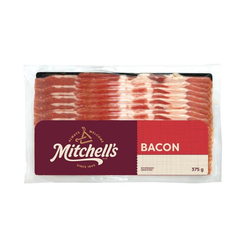 Mitchell's Gourmet Foods Sliced Bacon 375 g