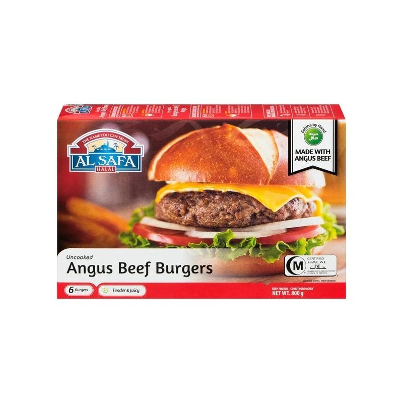 Al Safa Uncooked Angus Beef Burgers 800 g