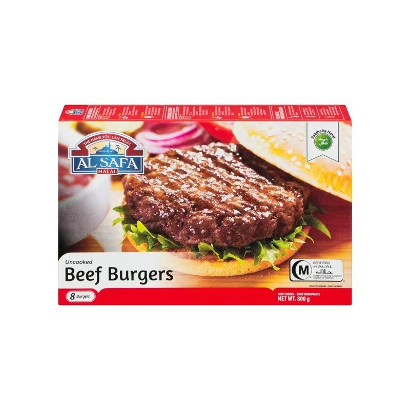 Al Safa Uncooked Beef Burgers 800 g