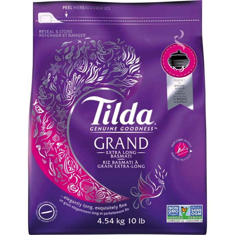 Tilda Grand Extra Long Basmati Rice 4.54 kg