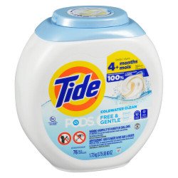 Tide Pods Coldwater Clean Free & Gentle 76’s