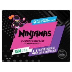 Ninjamas Nighttime Underwear Girls S/M 44’s