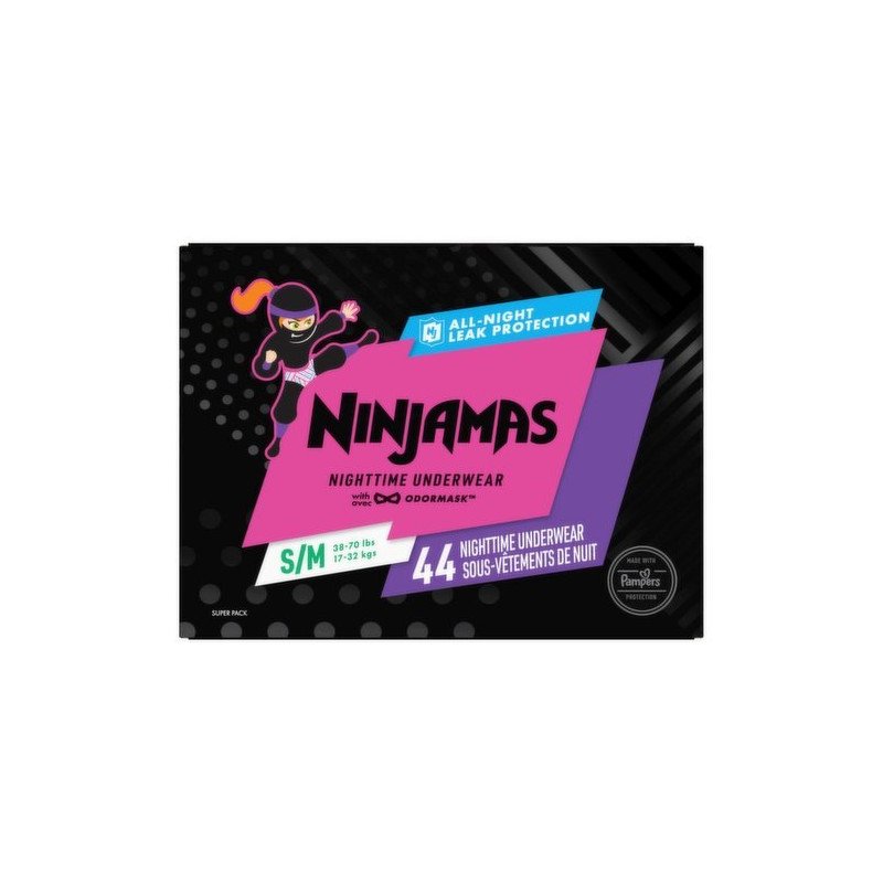 Ninjamas Nighttime Underwear Girls S/M 44’s
