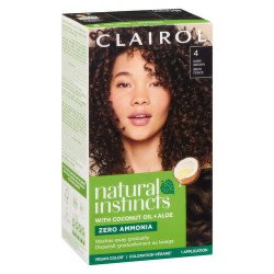 Clairol Natural Instincts Semi Permanent Vegan Hair Dye 4 Dark Brown each