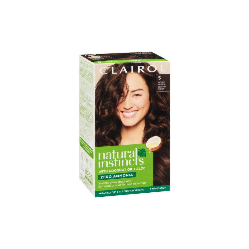 Clairol Natural Instincts Semi Permanent Vegan Hair Dye 5 Medium Brown each