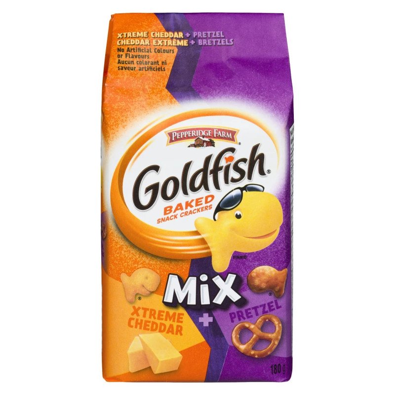 Pepperidge Farm Goldfish Mix Xtreme Cheddar + Pretzel Crackers 180 g