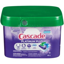 Cascade Platinum Plus Actionpacs Dishwasher Tabs Fresh Scent 30’s