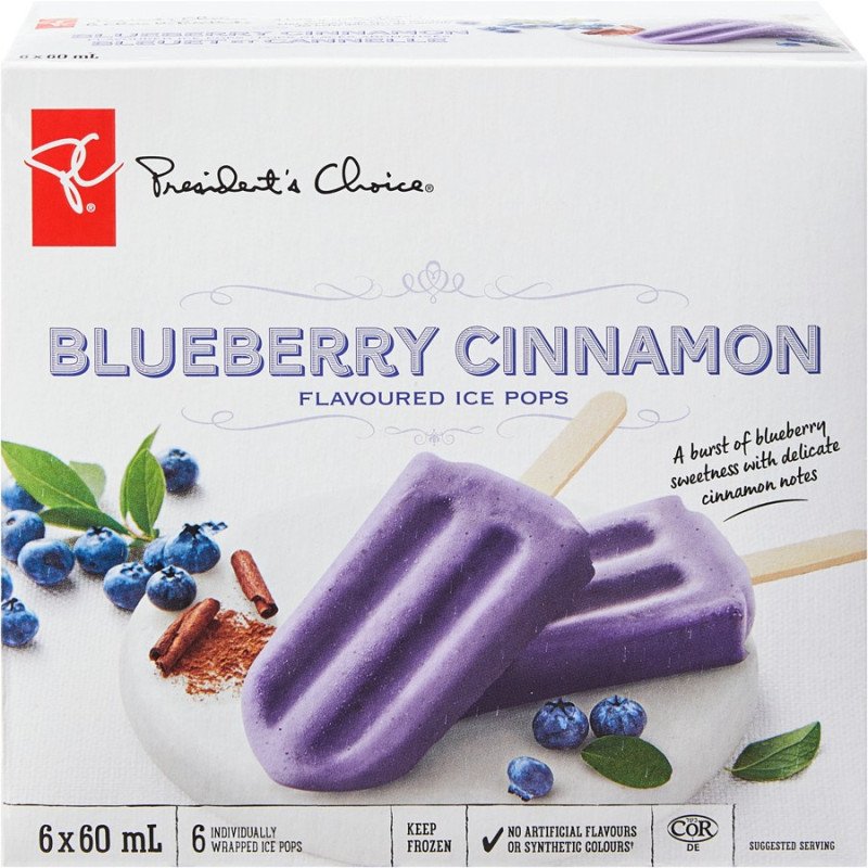 PC Blueberry Cinnamon Flavoured Ice Pops 6 x 60 ml