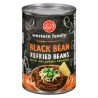 Western Family Refried Beans Black Beans with Jalapeno Peppers 398 ml