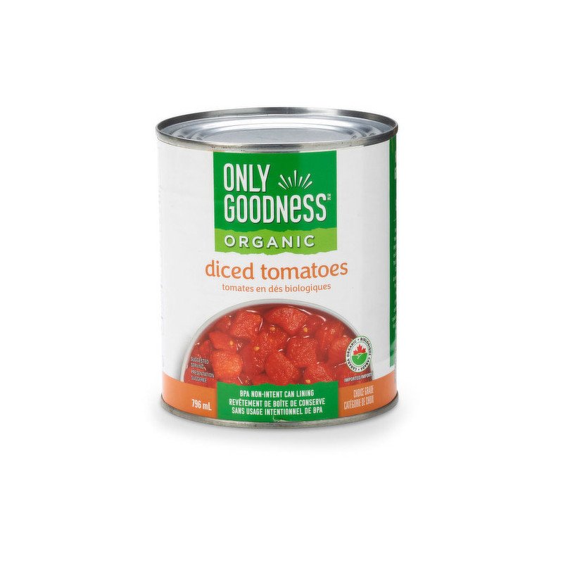 Only Goodness Organic Diced Tomatoes 796 ml
