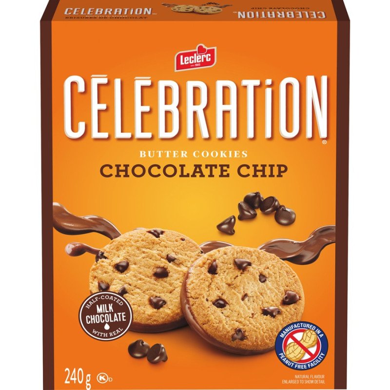 Leclerc Celebration Butter Cookies Chocolate Chip 240 g