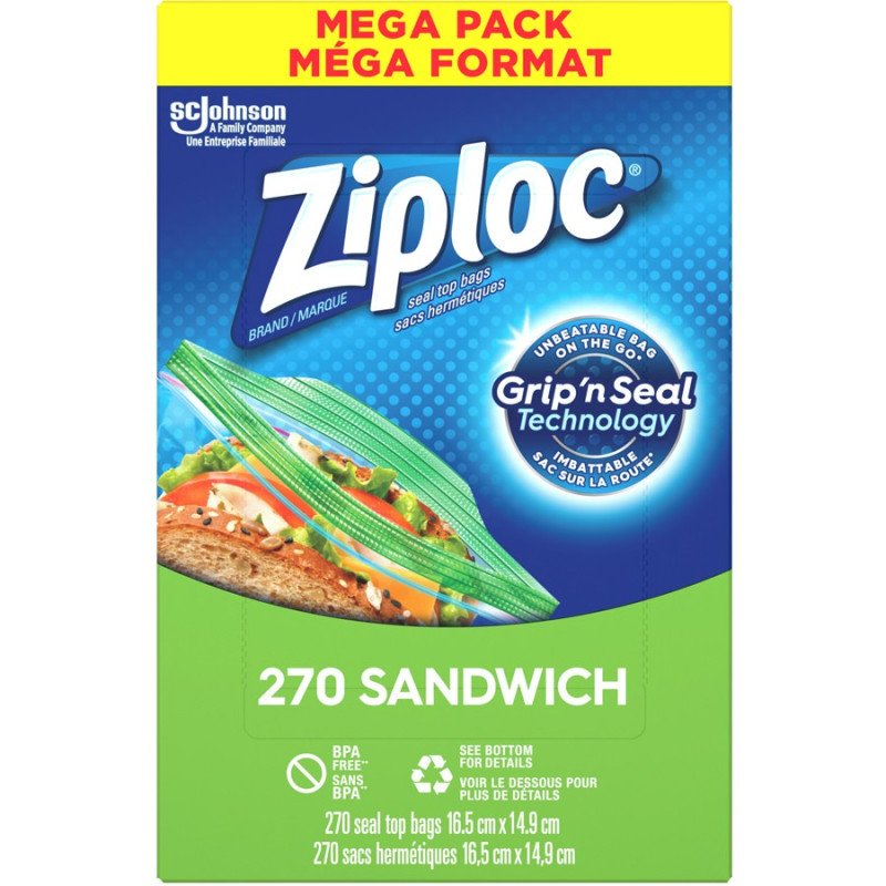 Ziploc Grip’n Seal Sandwich Bags Mega Pack 270’s