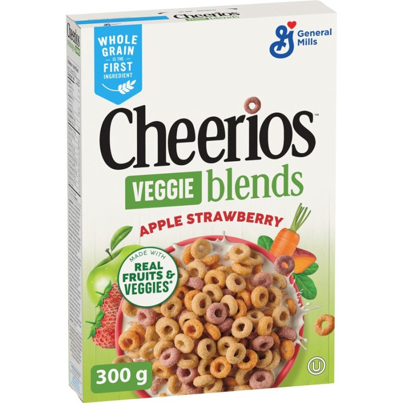 General Mills Veggie Blends Cheerios Apple Strawberry Cereal 300 g