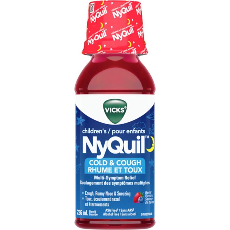 Vicks Children's NyQuil Cold & Cough Multi-Symptom Relief Cherry 236 ml