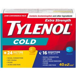 Tylenol Extra Strength Cold Daytime/Nighttime eZtabs 40's