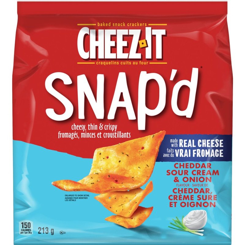 Kellogg's Cheez-It Snap'd Crackers Cheddar-Sour Cream & Onion 213 g