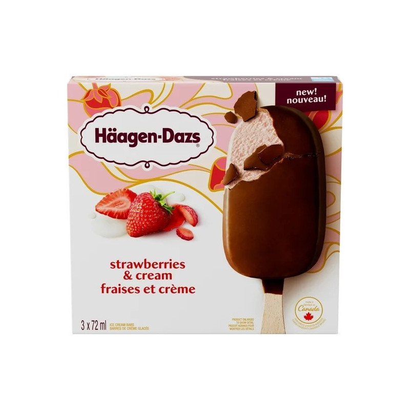 Haagen Dazs Strawberries & Cream 3 x 72 ml