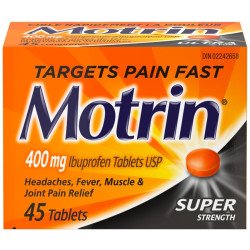 Motrin Ibuprofen Tablets Super Strength 400 mg 45's