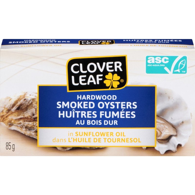 Clover Leaf Hardwood Smoked Oysters Sunflower Oil 85 g