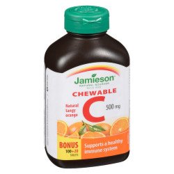 Jamieson Vitamin C 500 mg Chewable Natural Tangy Orange 100+20's