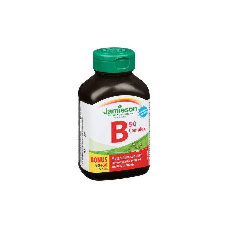 Jamieson Vitamin B 50 Complex Caplets 90 + 30 Bonus